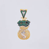 Dije Bolsa de Dinero 13.45g / 5.1cm Oro Amarillo 18K