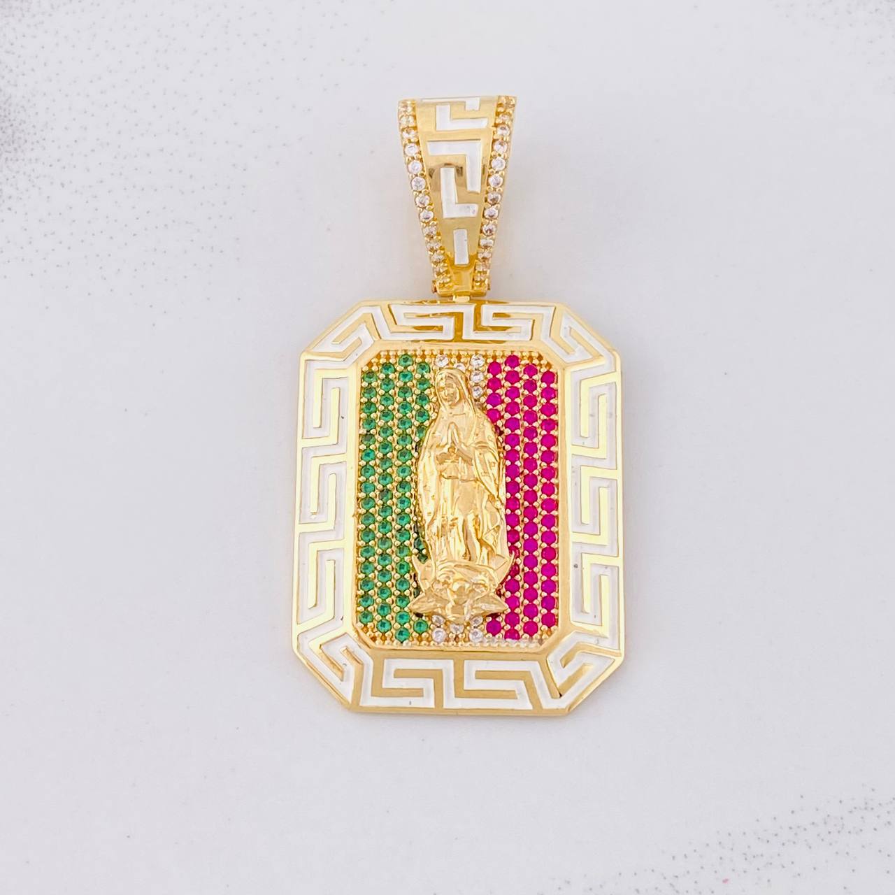Dije Virgen de Guadalupe Tribal 12.1g / 4.5cm Oro Amarillo 18K