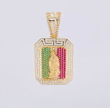 Dije Virgen de Guadalupe Tribal 12.1g / 4.5cm Oro Amarillo 18K