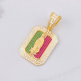 Dije Virgen de Guadalupe Tribal 12.1g / 4.5cm Oro Amarillo 18K