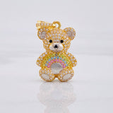 Dije Oso 4.75g / 2.9cm Dos Oros Amarillo Blanco 18K