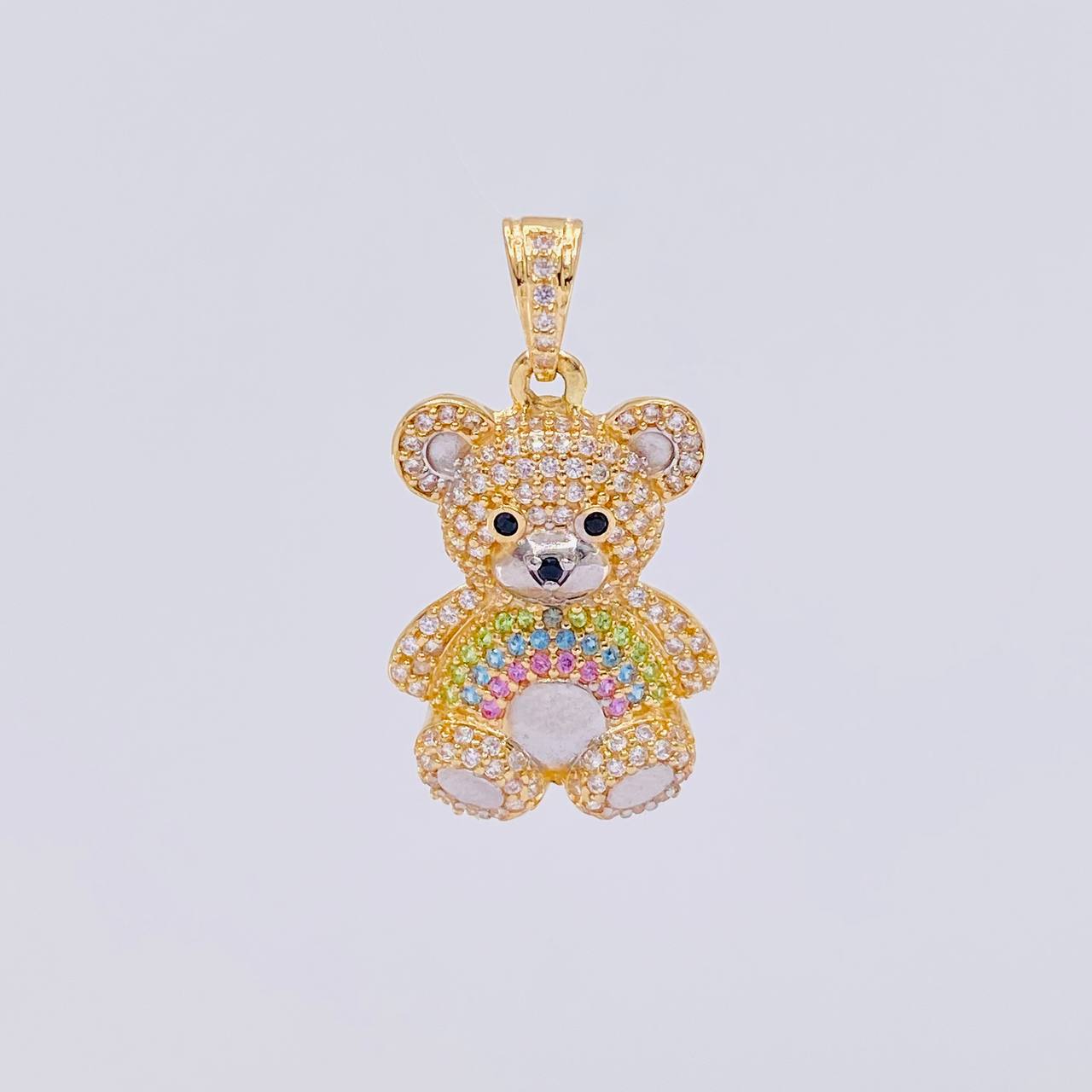 Dije Oso 4.75g / 2.9cm Dos Oros Amarillo Blanco 18K