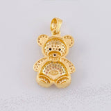 Dije Oso 4.75g / 2.9cm Dos Oros Amarillo Blanco 18K