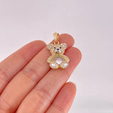 Dije Oso 4.75g / 2.9cm Dos Oros Amarillo Blanco 18K