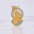 Dije Rostro Cristo 12g / 4.9cm Dos Oros Amarillo Blanco 18K
