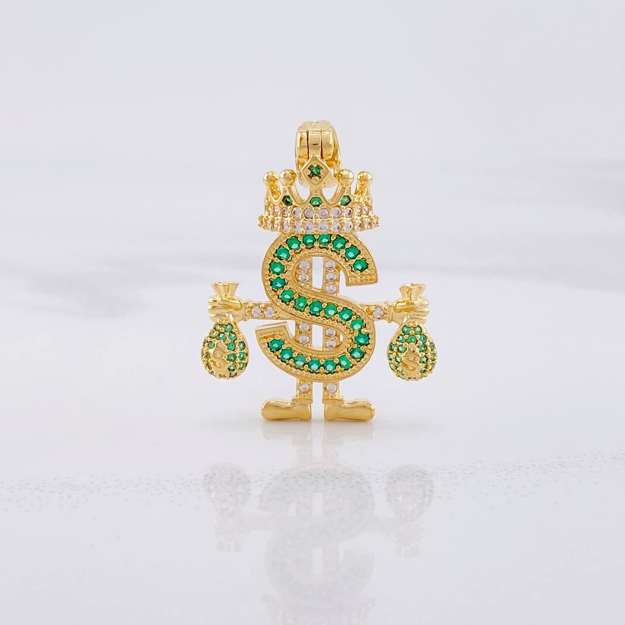 Dije Realeza Signo Dólar 5.2g / 3.8cm Oro Amarillo 18K