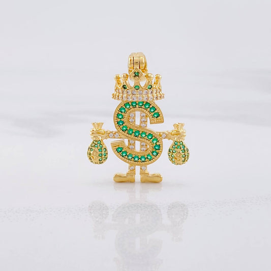 Dije Realeza Signo Dólar 5.2g / 3.8cm Oro Amarillo 18K