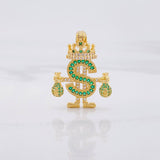 Dije Realeza Signo Dólar 5.2g / 3.8cm Oro Amarillo 18K