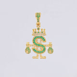 Dije Realeza Signo Dólar 5.2g / 3.8cm Oro Amarillo 18K