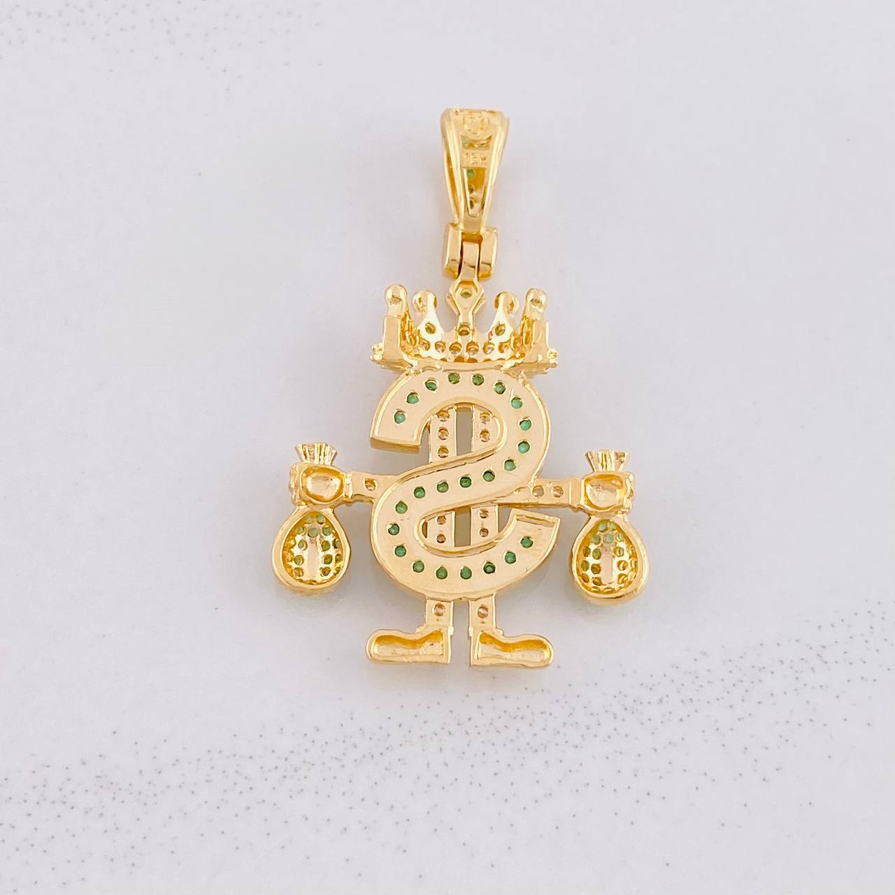 Dije Realeza Signo Dólar 5.2g / 3.8cm Oro Amarillo 18K