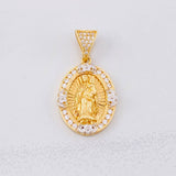Dije Virgen del Carmen 6.05g / 3.2cm Dos Oros Amarillo Blanco 18K