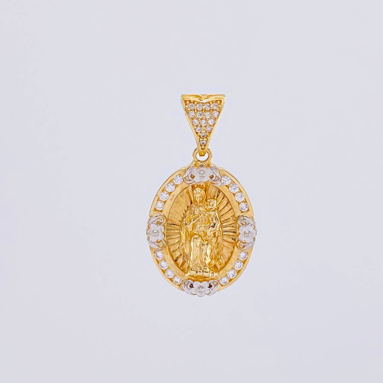 Dije Virgen del Carmen 6.05g / 3.2cm Dos Oros Amarillo Blanco 18K