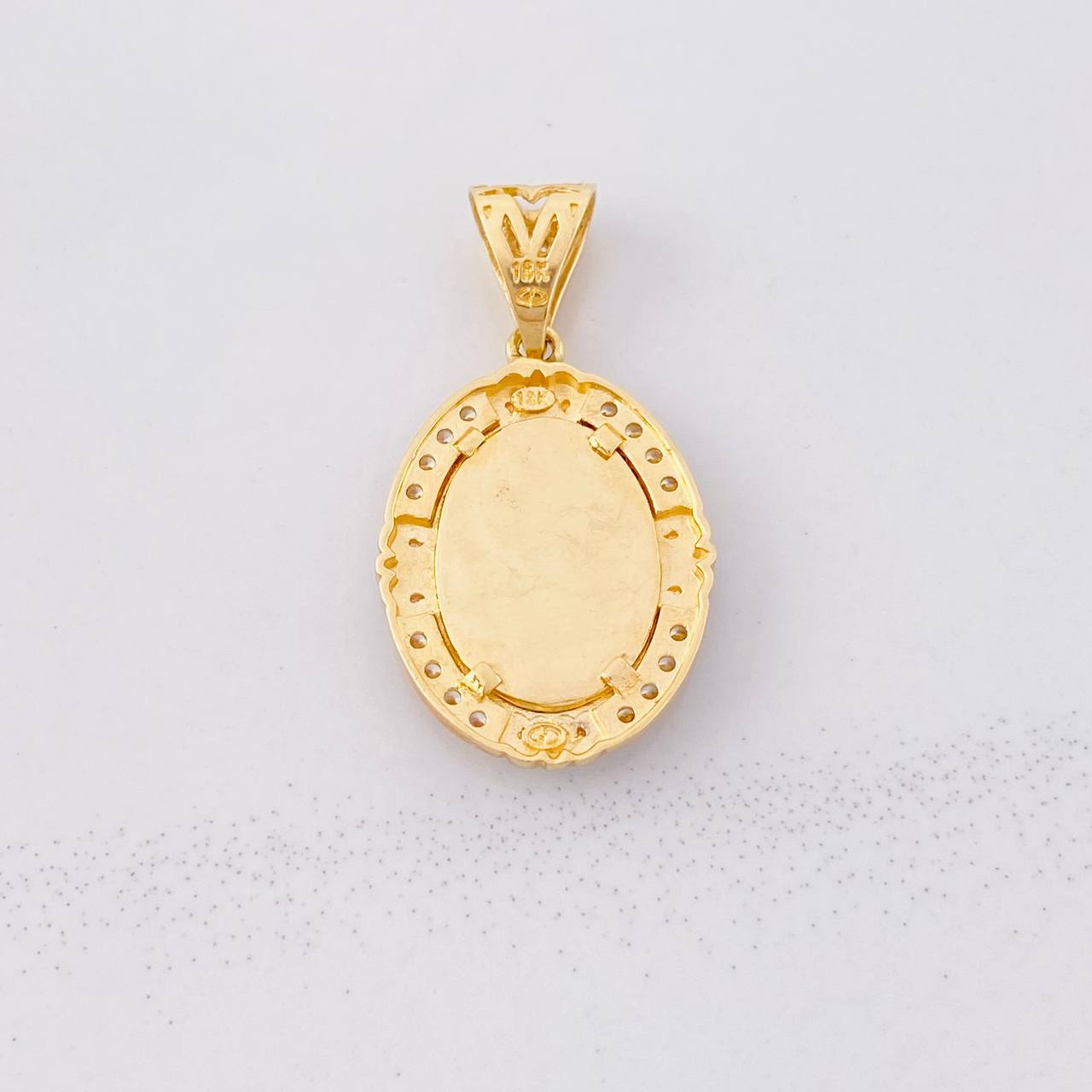 Dije Virgen del Carmen 6.05g / 3.2cm Dos Oros Amarillo Blanco 18K