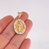 Dije Virgen del Carmen 6.05g / 3.2cm Dos Oros Amarillo Blanco 18K