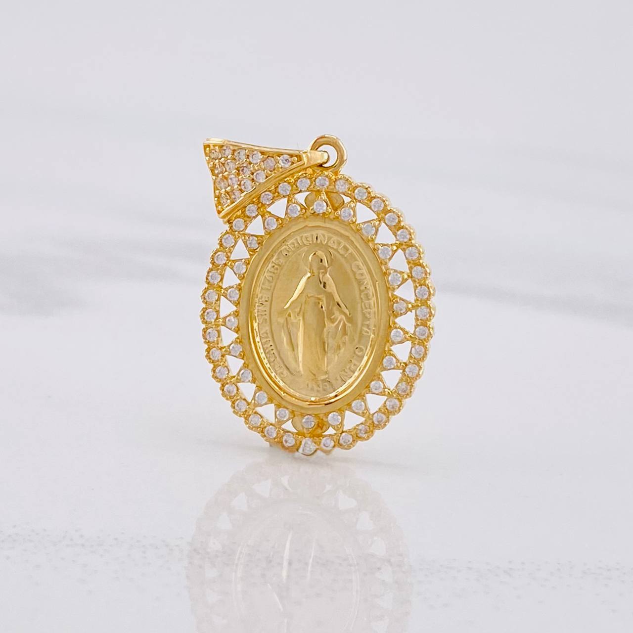 Dije Virgen Milagrosa 4g / 3.2cm Oro Amarillo 18K