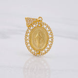 Dije Virgen Milagrosa 4g / 3.2cm Oro Amarillo 18K
