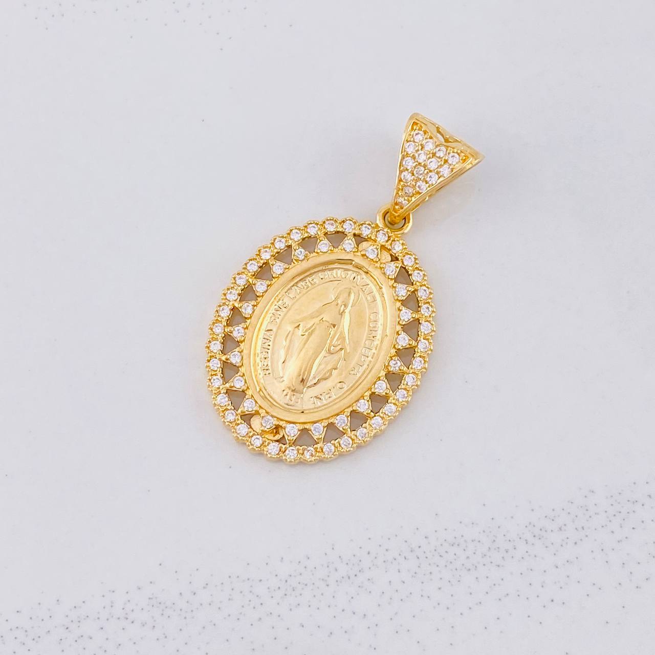 Dije Virgen Milagrosa 4g / 3.2cm Oro Amarillo 18K