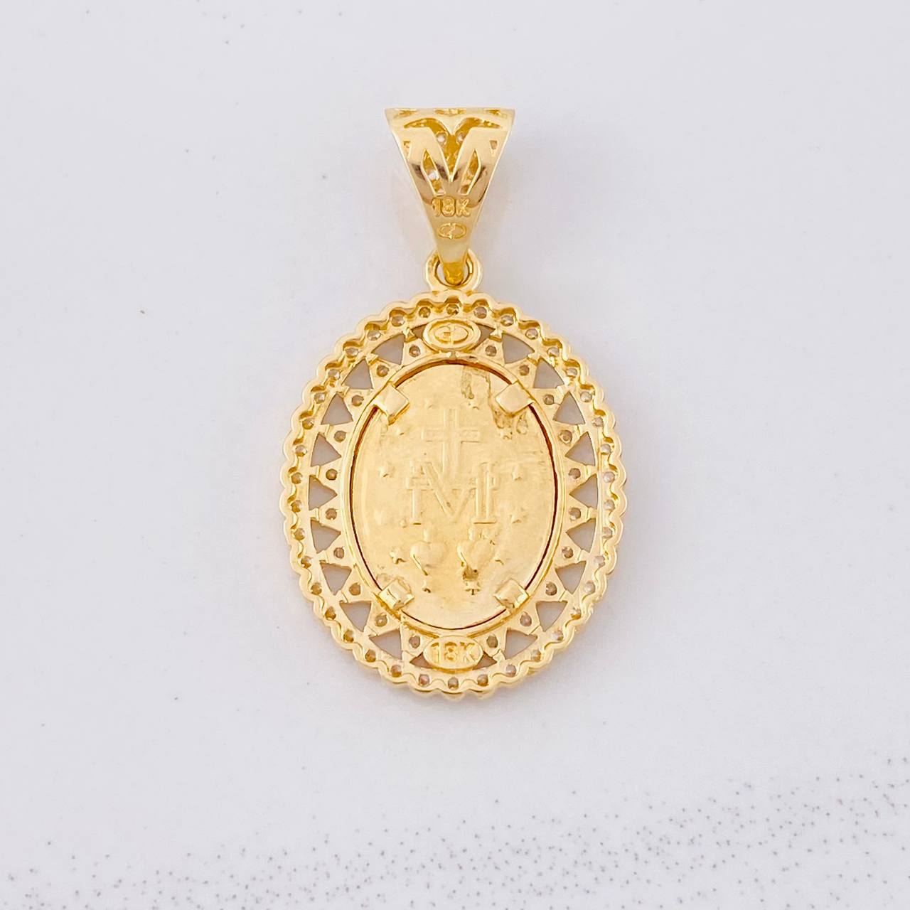 Dije Virgen Milagrosa 4g / 3.2cm Oro Amarillo 18K