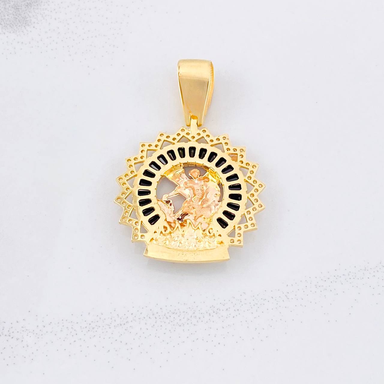 Dije San Miguel Árcangel 6.95g / 3.7cm Tres Oros 18K
