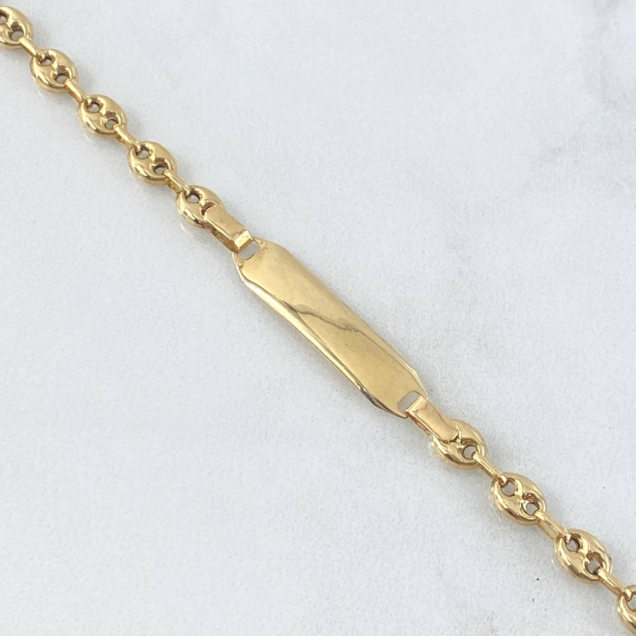 Pulso Bebé GC 1.6gr / 13cm / 4mm Placa Rectangular Oro Amarillo