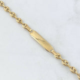 Pulso Bebé GC 1.6gr / 13cm / 4mm Placa Rectangular Oro Amarillo