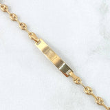 Pulso Bebé Gc 1.8gr / 13cm / 3mm Placa Rectangular Oro Amarillo ©