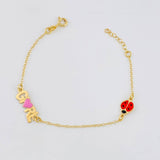 Pulso Modulable Rolo Seguido Girl Mariquita 1.45g / 16cm - 14cm / 1.3mm Oro Amarillo 18K