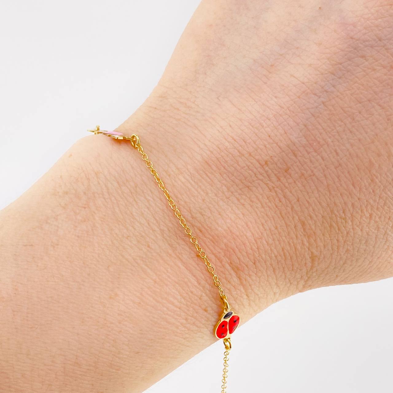 Pulso Modulable Rolo Seguido Girl Mariquita 1.45g / 16cm - 14cm / 1.3mm Oro Amarillo 18K