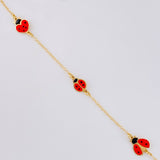 Pulso Modulable Rolo Seguido Mariquitas 1.8g / 16.1cm - 14.1cm / 1.3mm Oro Amarillo 18K