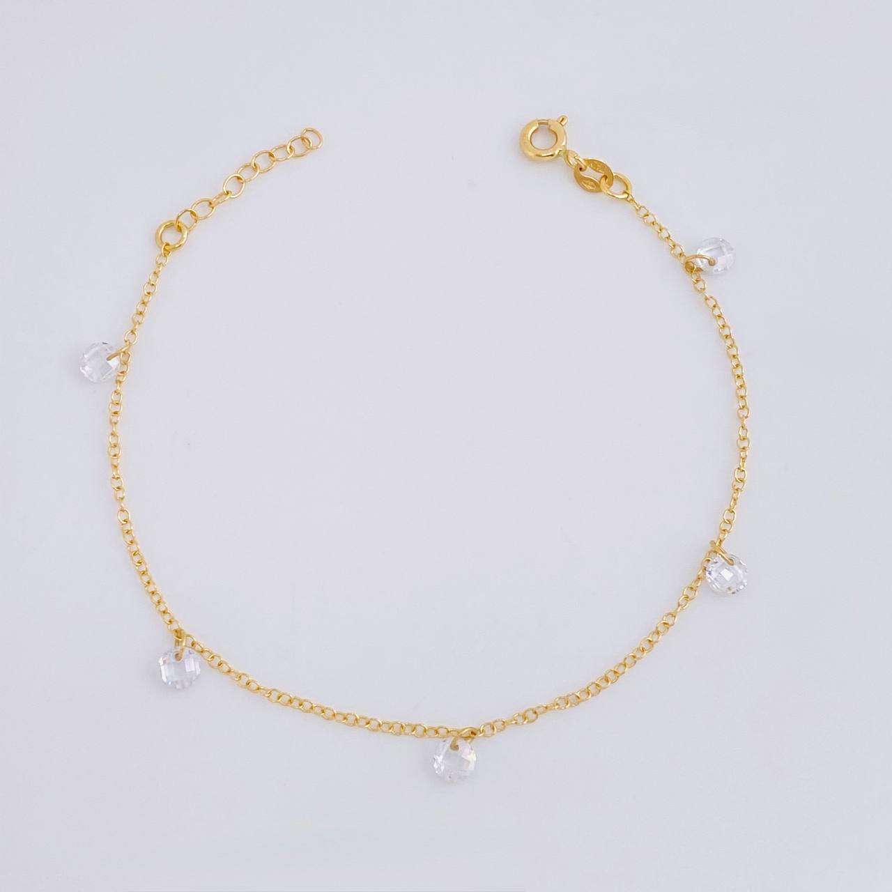 Pulso Modulable Rolo Perlas 1.3g / 17.8cm - 15.9cm / 1.3mm Oro Amarillo 18K