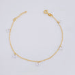 Pulso Modulable Rolo Perlas 1.3g / 17.8cm - 15.9cm / 1.3mm Oro Amarillo 18K