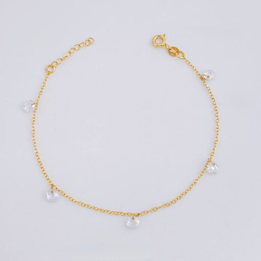 Pulso Modulable Rolo Perlas 1.3g / 17.8cm - 15.9cm / 1.3mm Oro Amarillo 18K