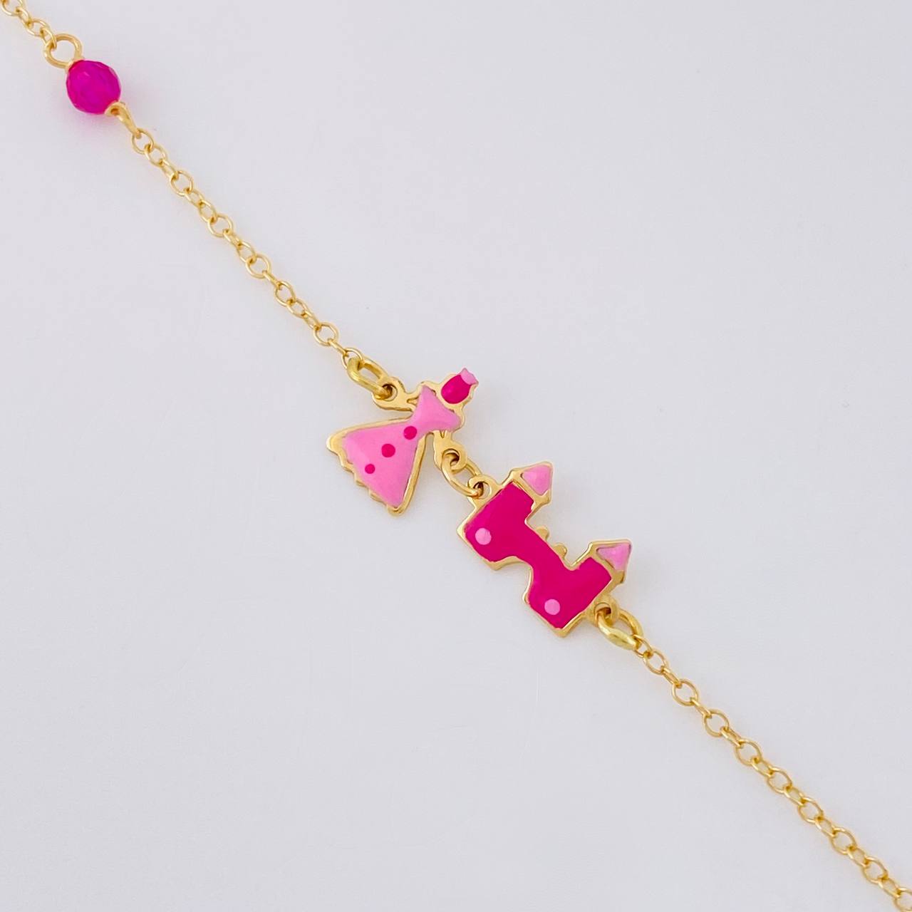 Pulso Modulable Rolo Seguido Castillo Princesa 1.25g / 16cm - 14.1cm / 1.3mm Oro Amarillo 18K