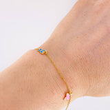 Pulso Modulable Rolo Seguido Mariposas 1.45g / 15.9cm - 13.9cm / 1.3mm Oro Amarillo 18K