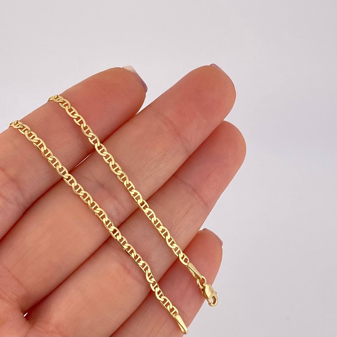 Cadena Escalera 4.1g / 50cm / 2.1mm Oro Amarillo 18K