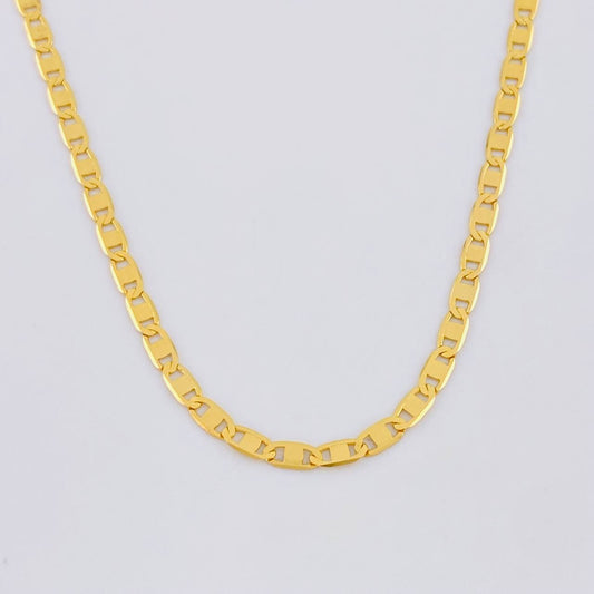 Cadena Escalera Plana 4.7g / 50cm / 2.4mm Oro Amarillo 18K