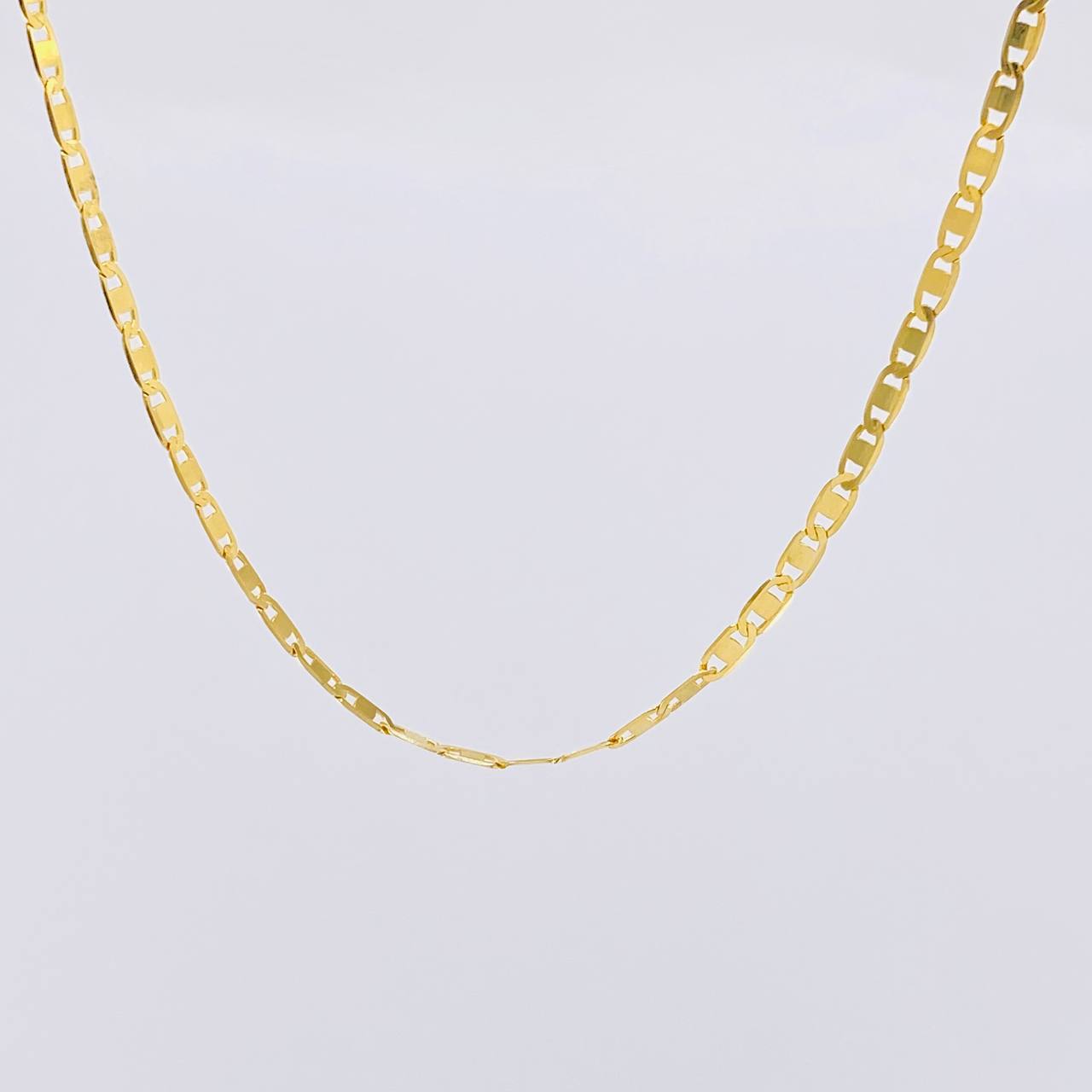 Cadena Plana 4.7g / 50cm / 2.5mm Oro Amarillo 18K