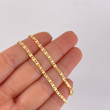 Cadena Plana 4.7g / 50cm / 2.5mm Oro Amarillo 18K