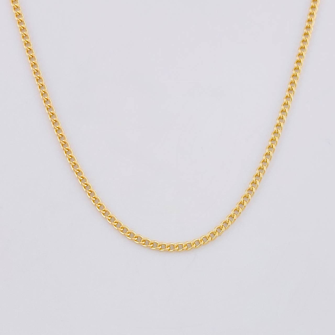 Cadena Mini Cubana 1.45g / 40cm / 2mm Oro Amarillo 18K