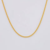 Cadena Mini Cubana 1.45g / 40cm / 2mm Oro Amarillo 18K