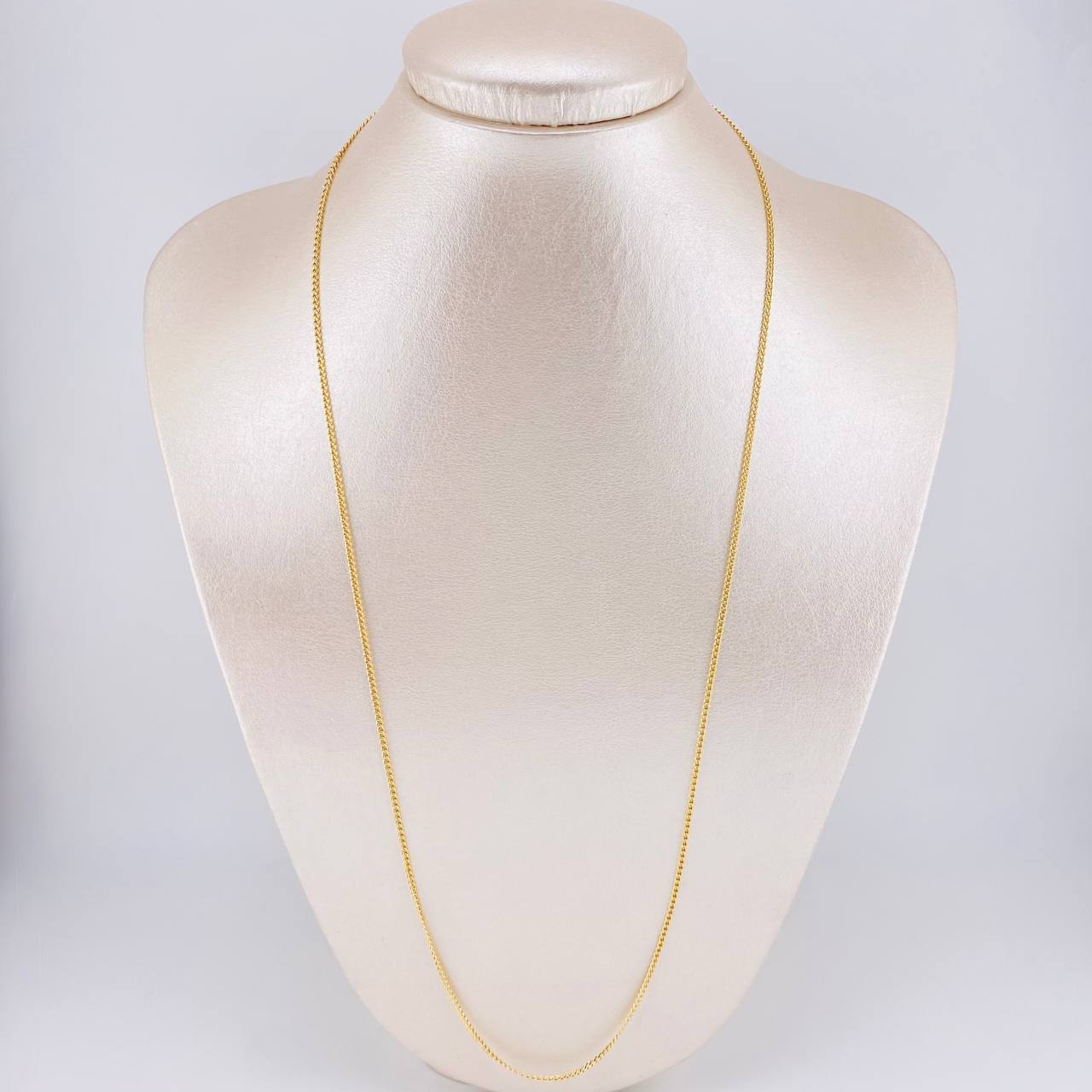 Cadena Mini Cubana 5.65g / 60cm / 1.5mm Oro Amarillo 18K