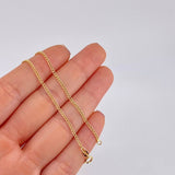 Cadena Mini Cubana 1.45g / 40cm / 2mm Oro Amarillo 18K