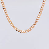 Cadena Cubana 7.25g / 60cm / 4.2mm Oro Rosa 18K