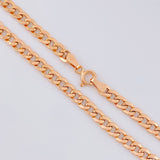 Cadena Cubana 7.15g / 60cm / 4.2mm Oro Rosa 18K
