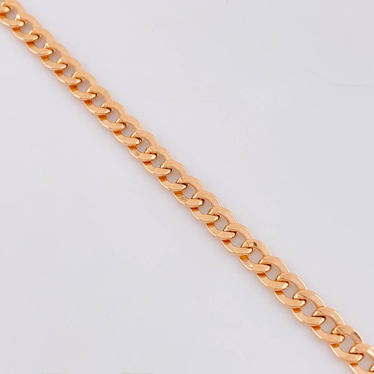 Cadena Cubana 6.9g / 60cm / 4.2mm Oro Rosa 18K
