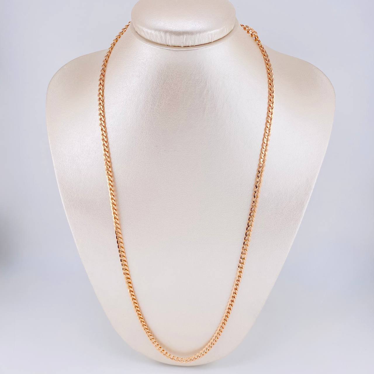 Cadena Cubana 7.15g / 60cm / 4.2mm Oro Rosa 18K