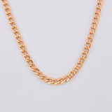 Cadena Cubana 4.3g / 60cm / 3mm Oro Rosa 18K