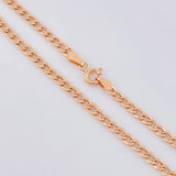 Cadena Cubana 7.15g / 60cm / 4.1mm Oro Rosa 18K