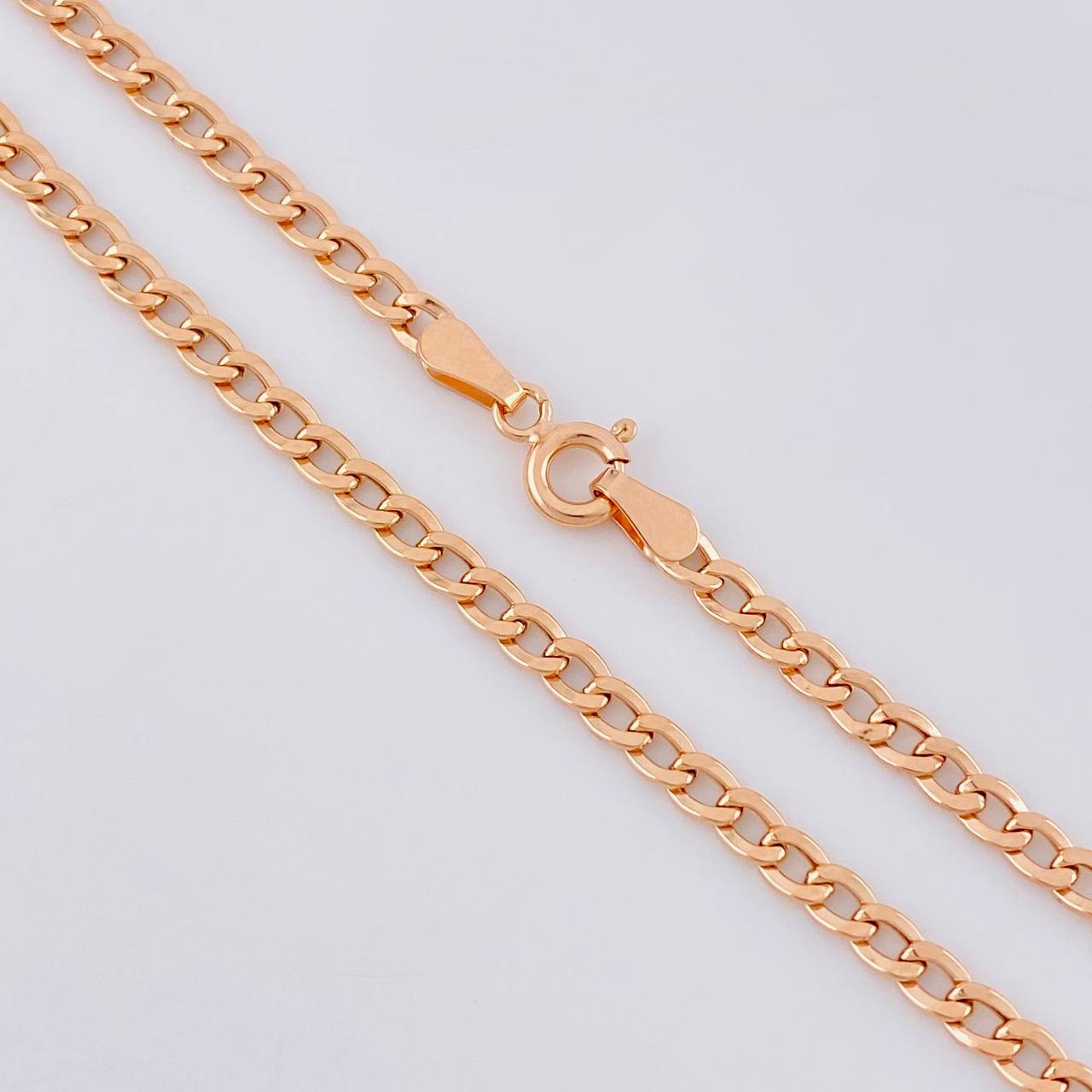 Cadena Cubana 4.25g / 60cm / 3mm Oro Rosa 18K
