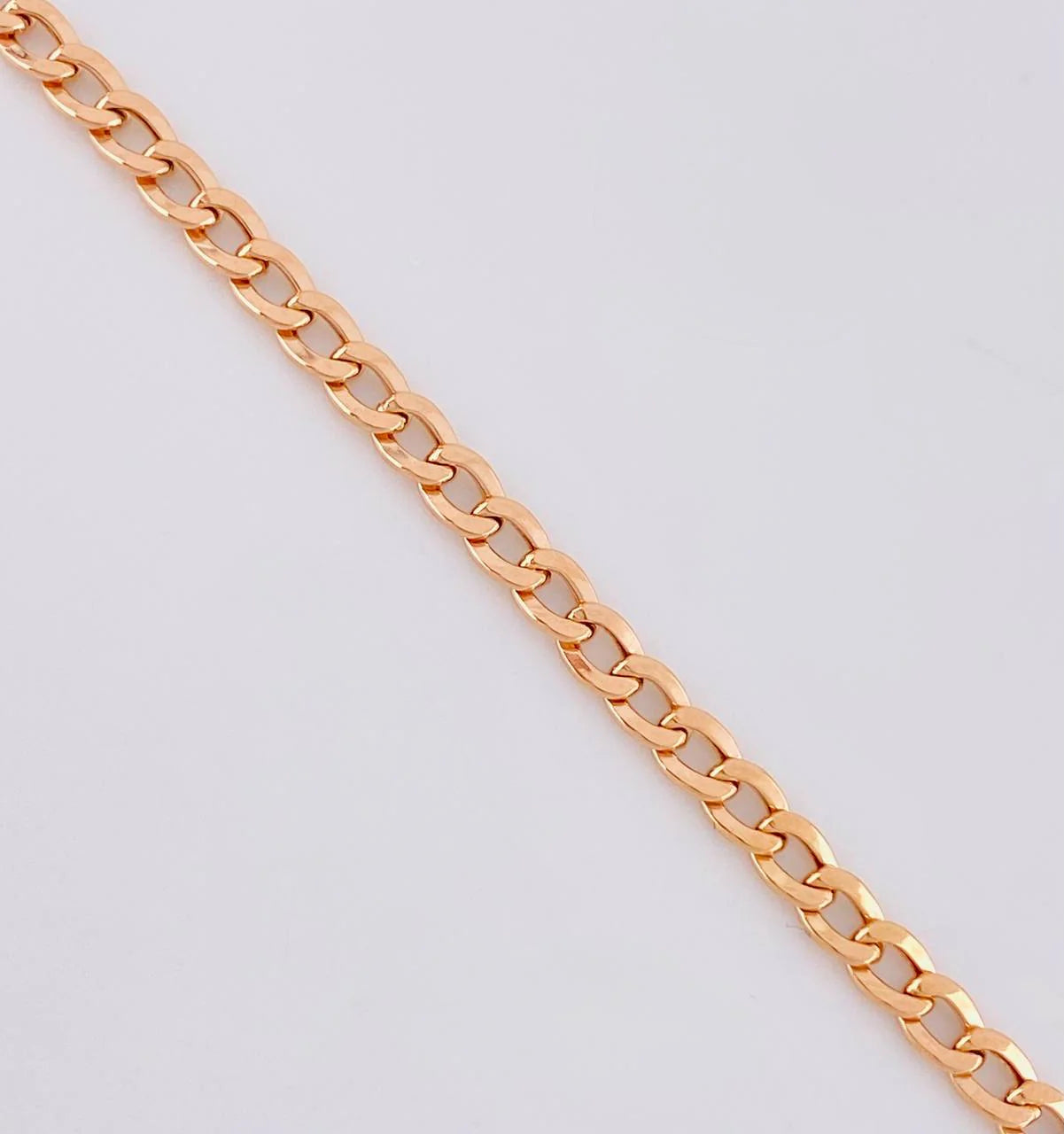 Cadena Cubana 4.25g / 60cm / 2.95mm Oro Rosa 18K
